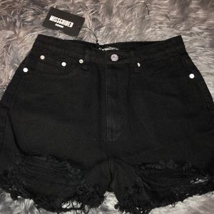 Extreme Rip Hem High Waist Shorts